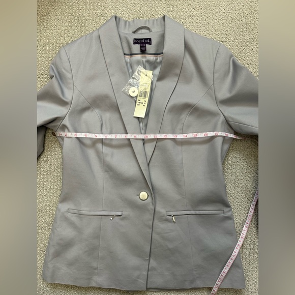 Long Tall Sally Blazer, Silver Gray, size 10 - Picture 5 of 11